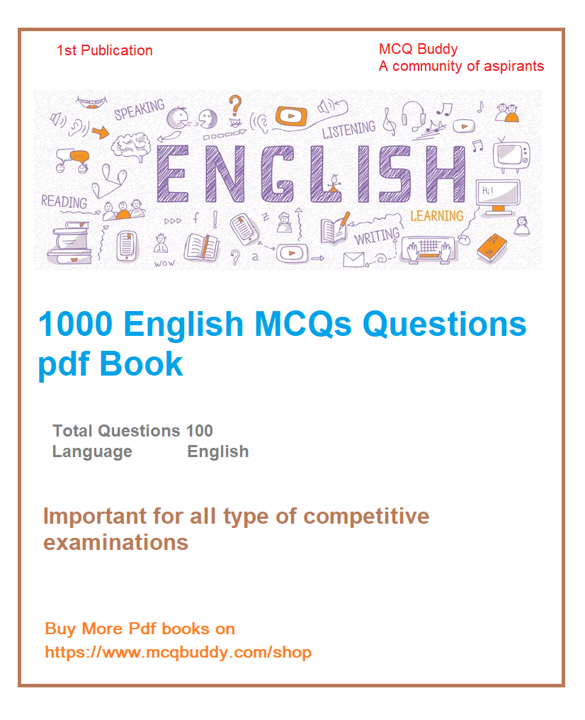 1000 English MCQs with answers PDF Book